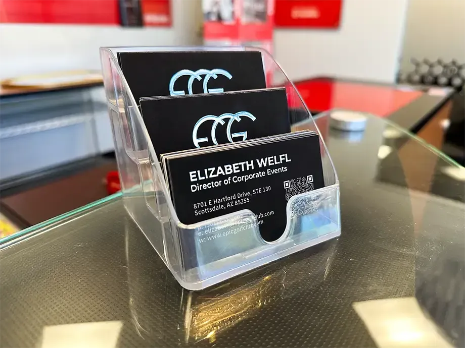 Foil business cards at AlphaGraphics