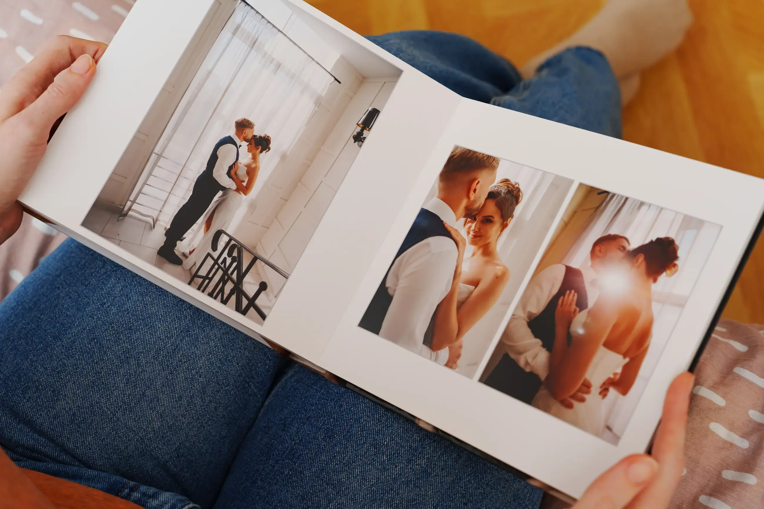 A wedding photo album
