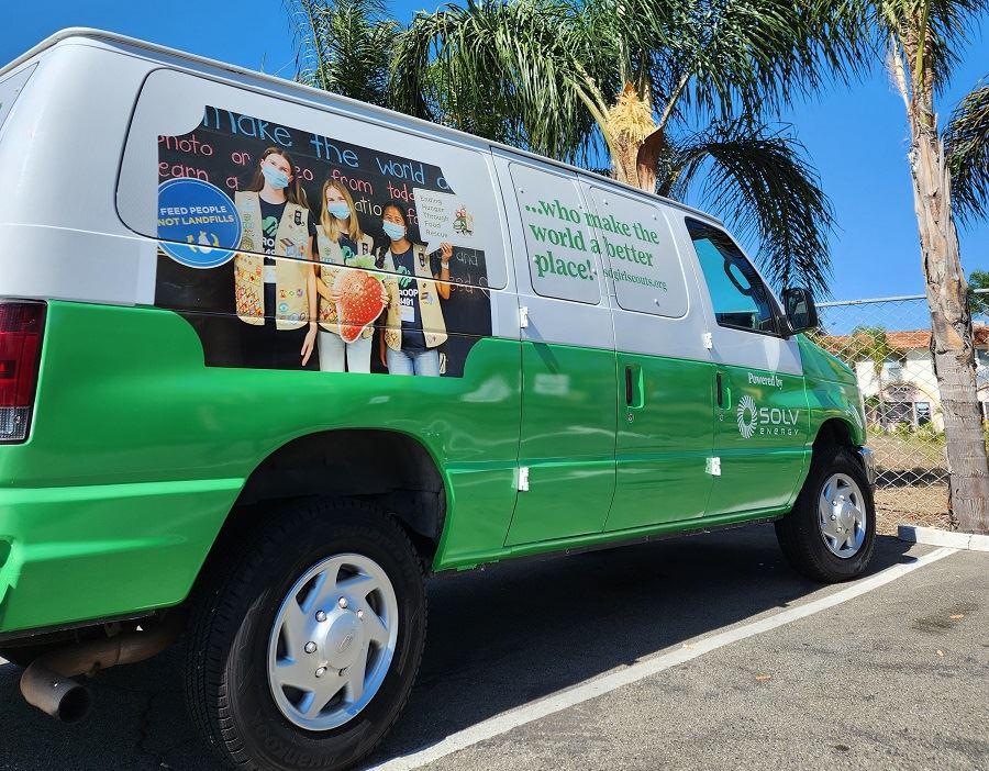Girl Scouts vehicle wrap for van