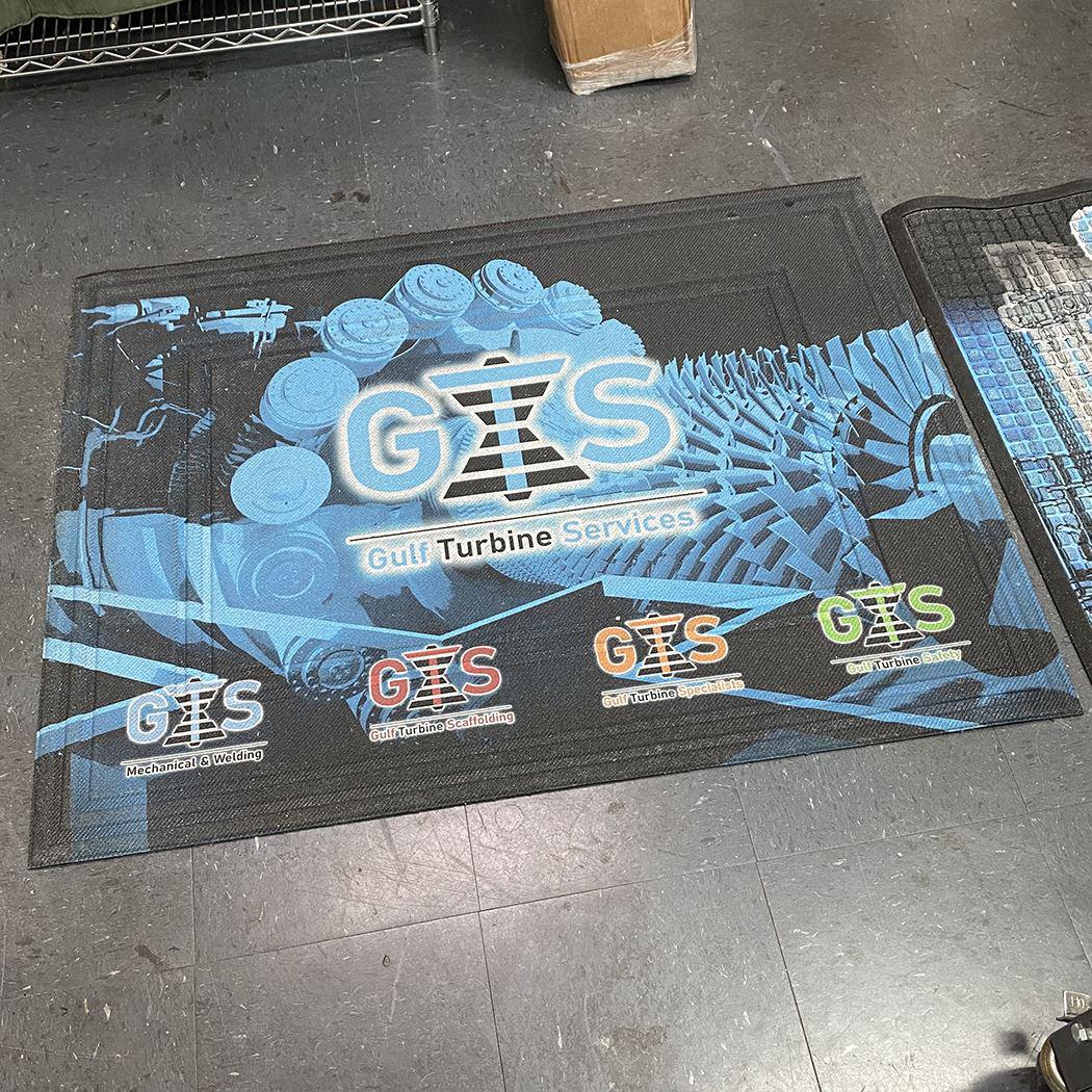 Gulf Turbine Services branded floor mats