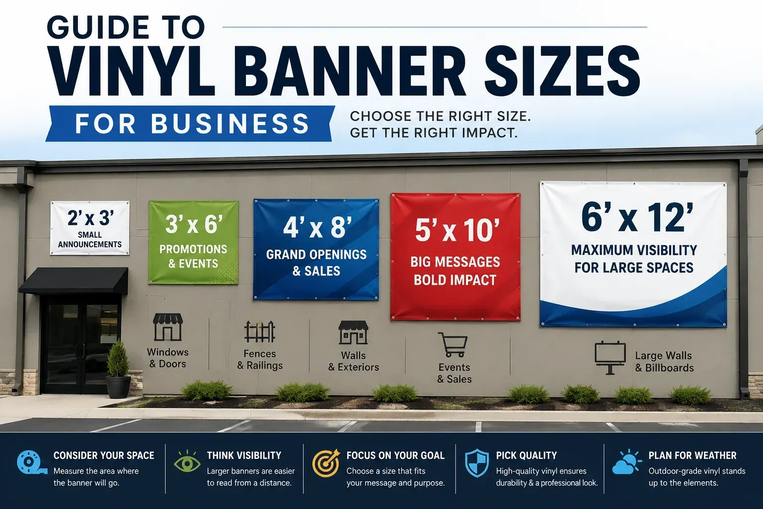 Guide to Vinyl Banner Sizes for Business