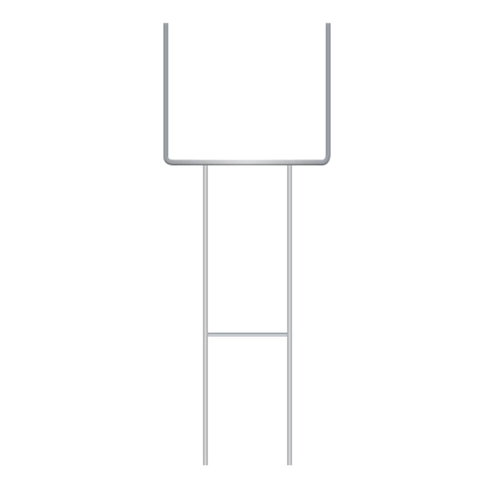 An image of an H-stake frame.