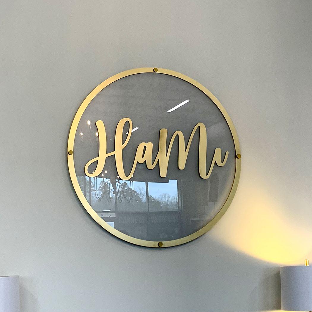 Acrylic and Max Metal Sign for Hami Boutique