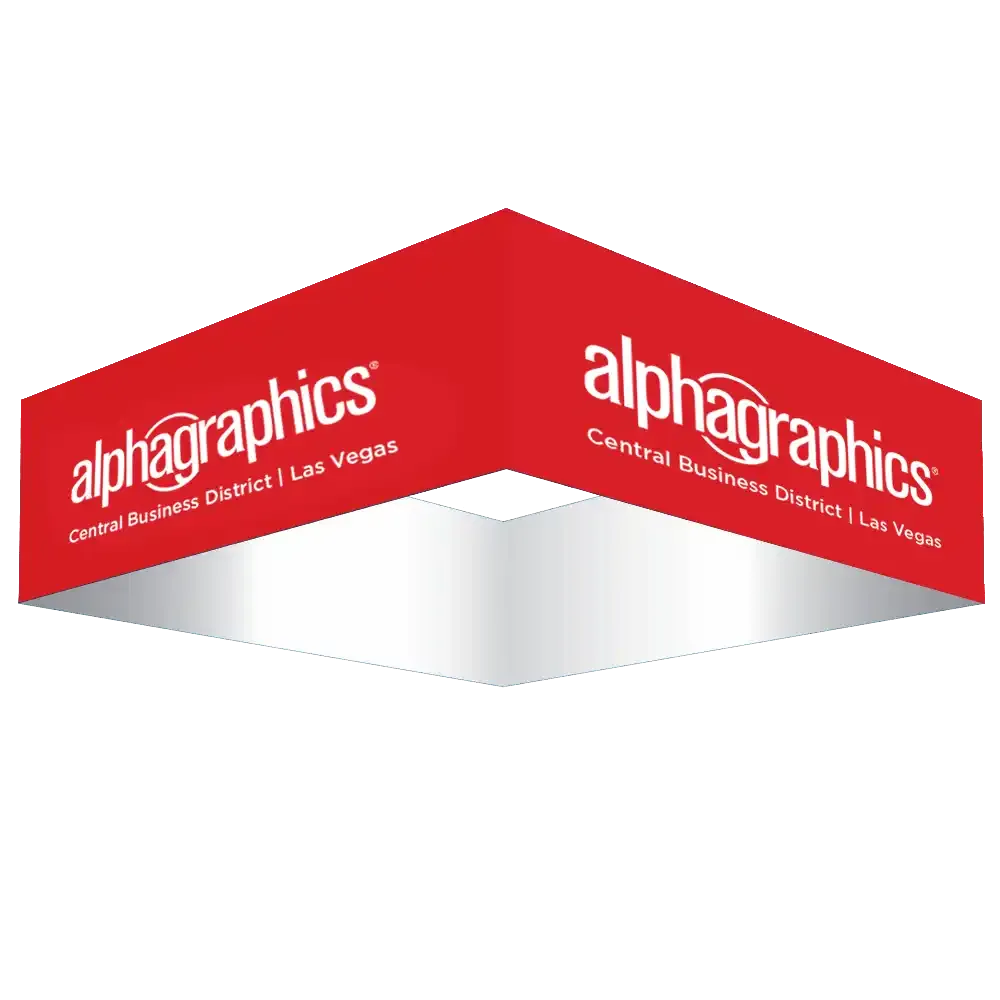 Hanging Banner display frame with full color fabric graphic