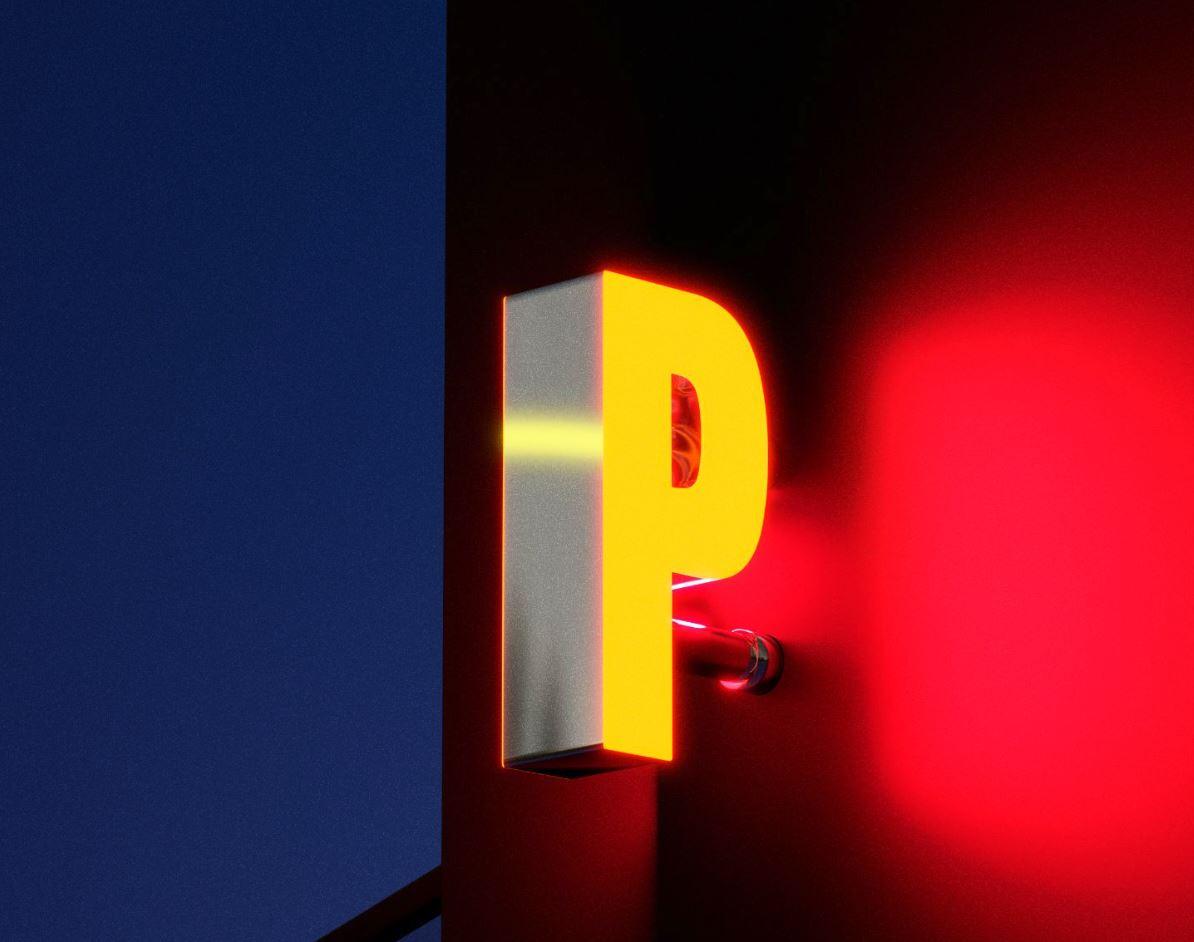 Illuminated Building Signs Enhance Nighttime Visibility