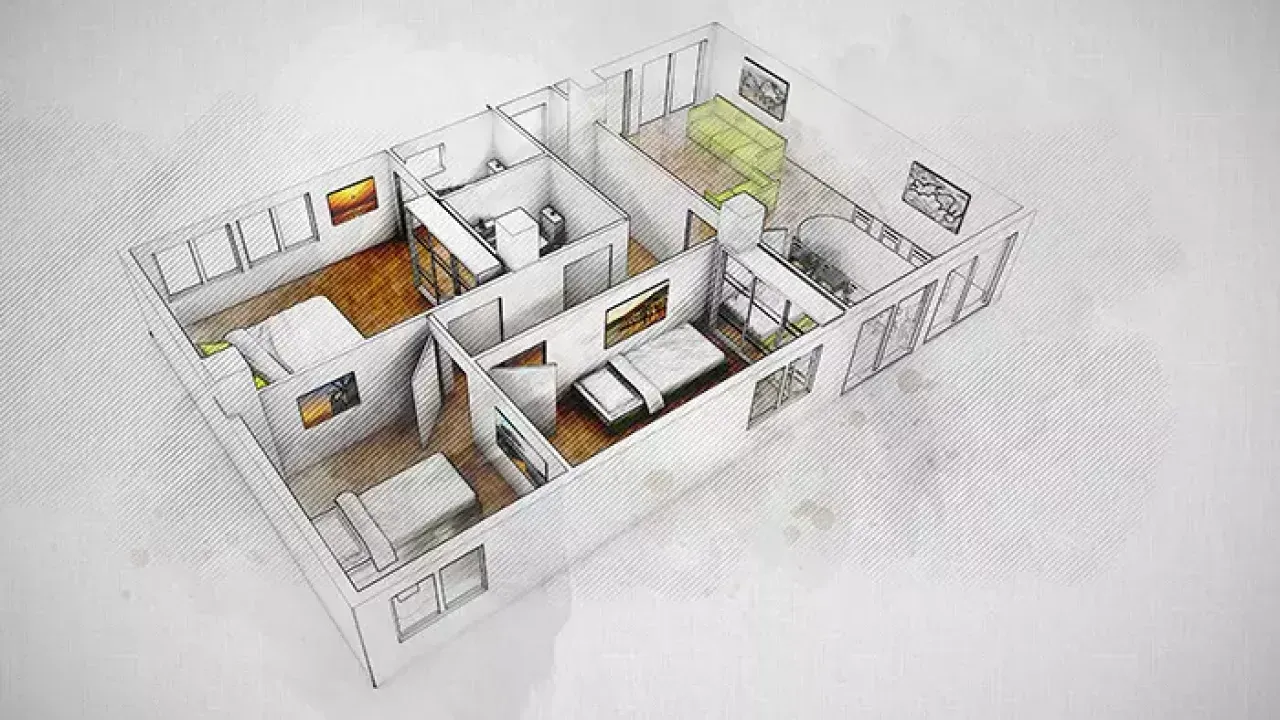 Interior design drawings