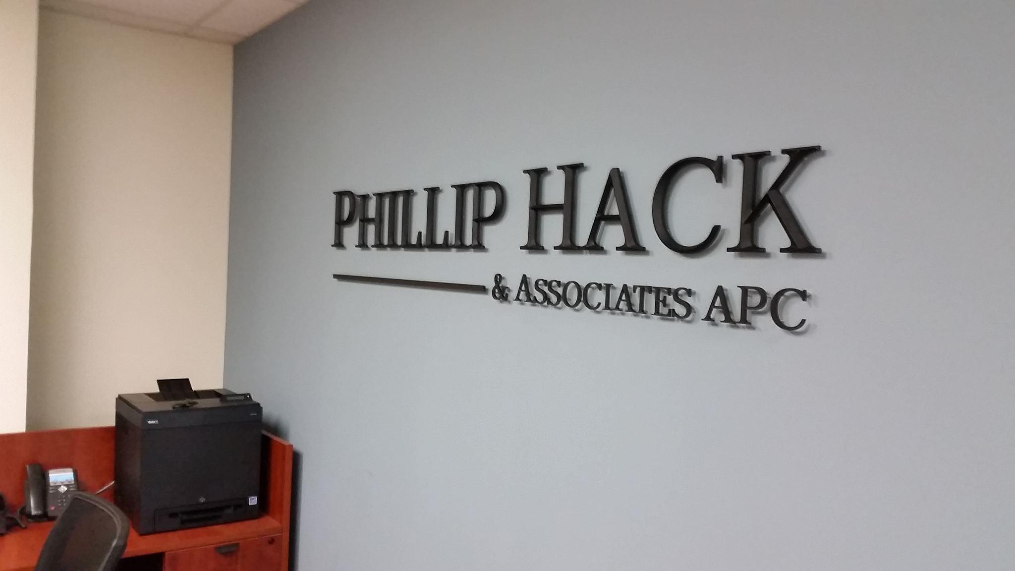 Lobby sign using stand-offs