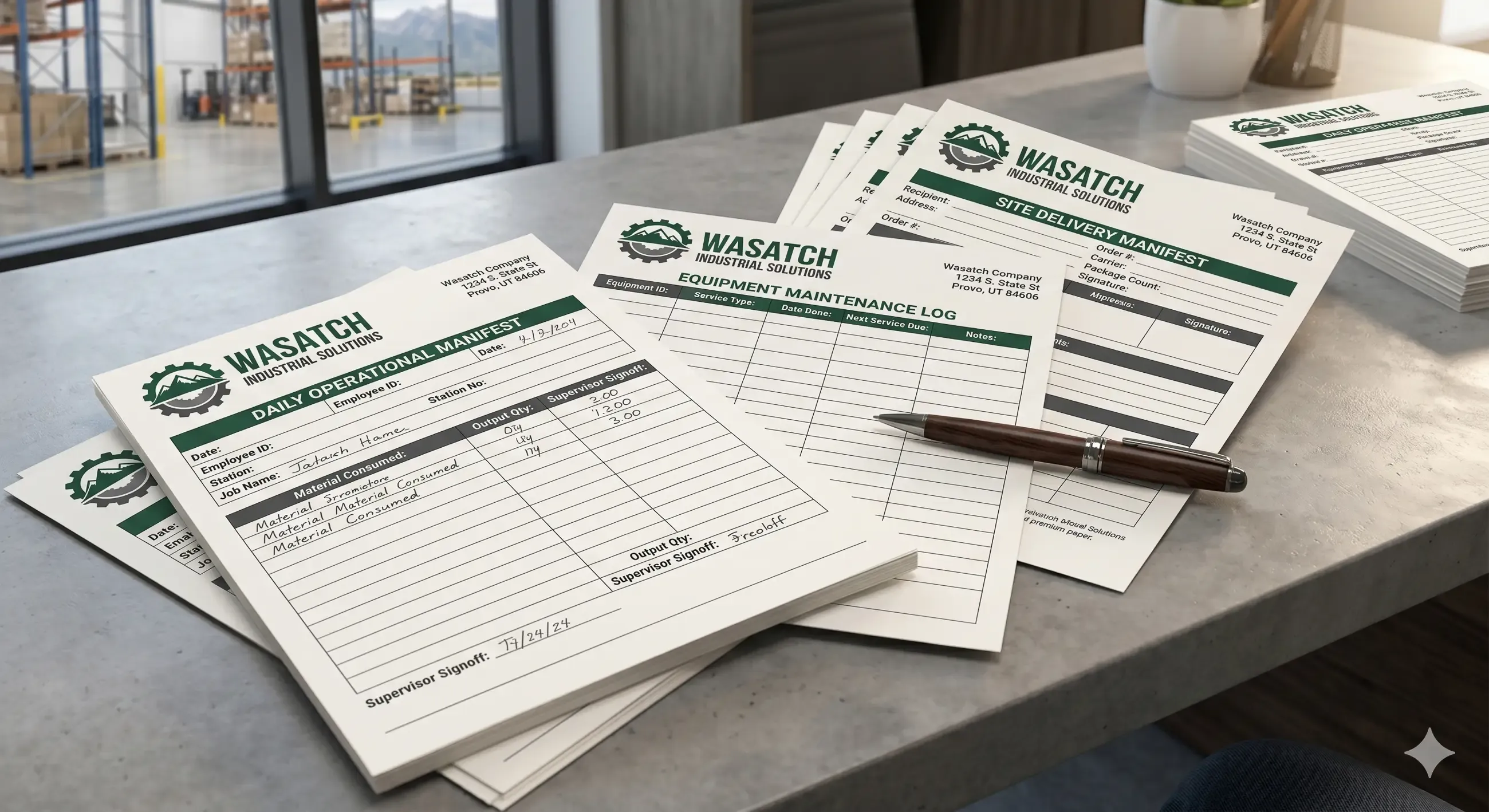 A form for inventory