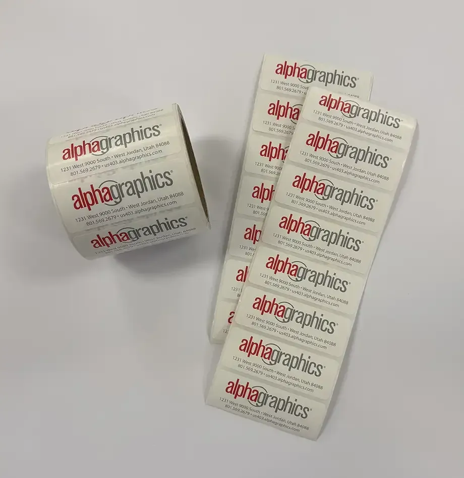 Label roll printing at AlphaGraphics West Jordan