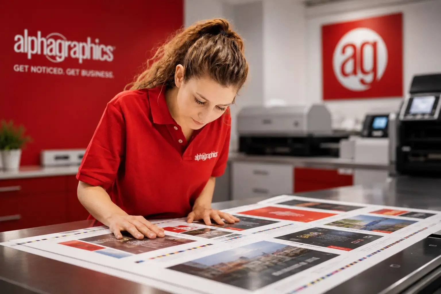 alphagraphics employee working