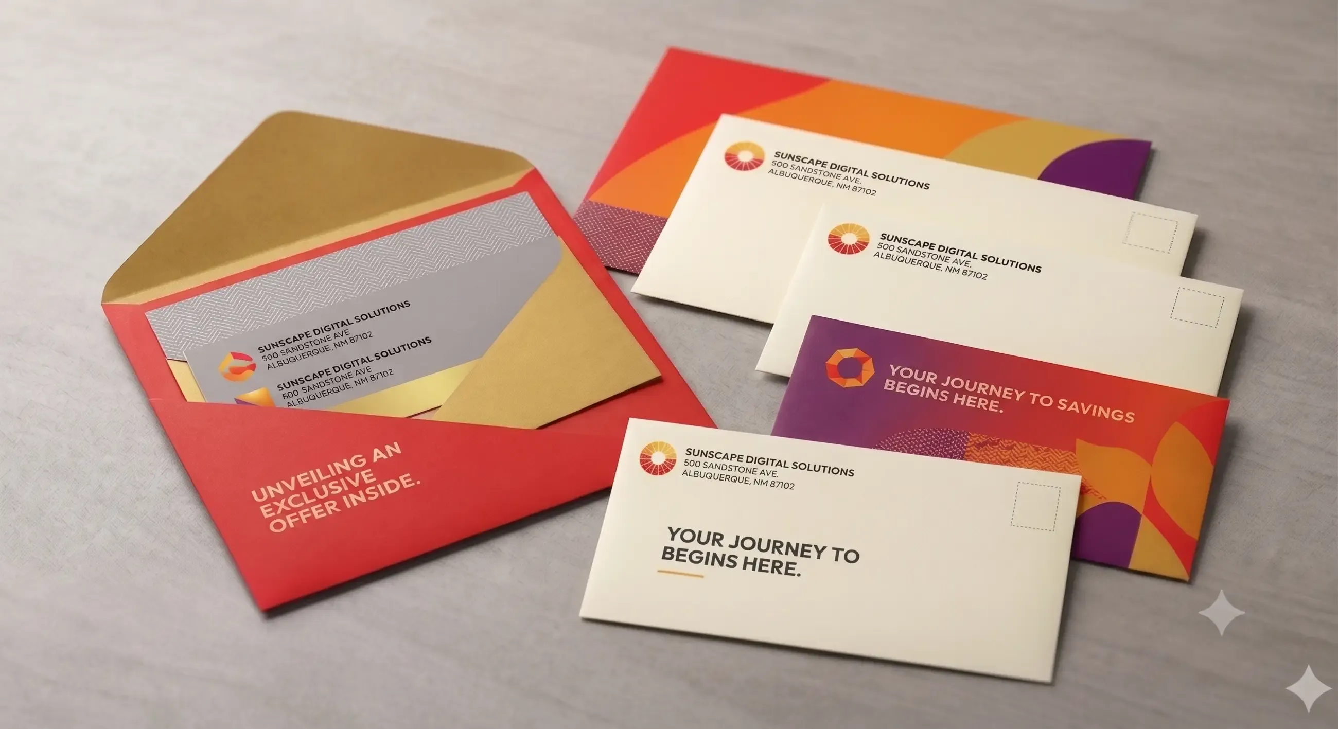 Custom envelopes for a digital solutions company