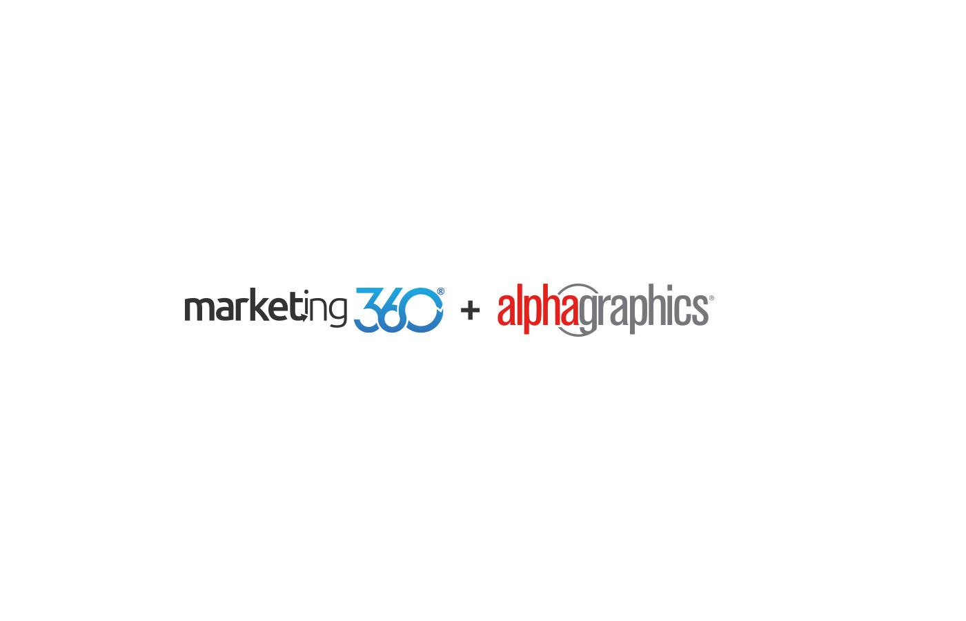 Marketing 360 and AlphaGraphics partnership lockup