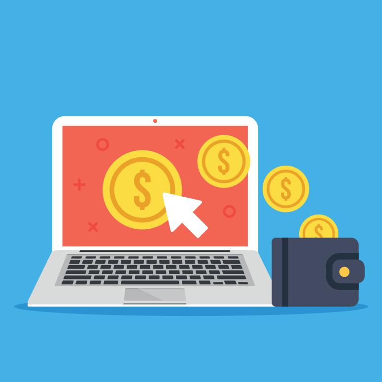 Paid search marketing traffic growth illustration