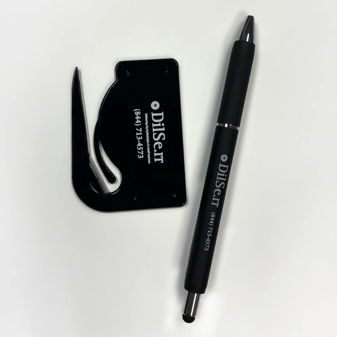 Pen and Envelope Opener With Imprint Logo and Contact Information