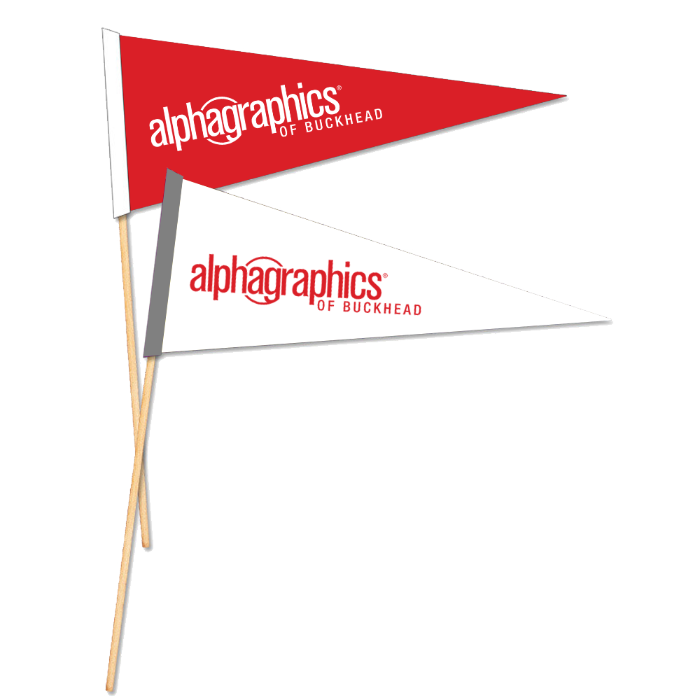 An image of two penant flags