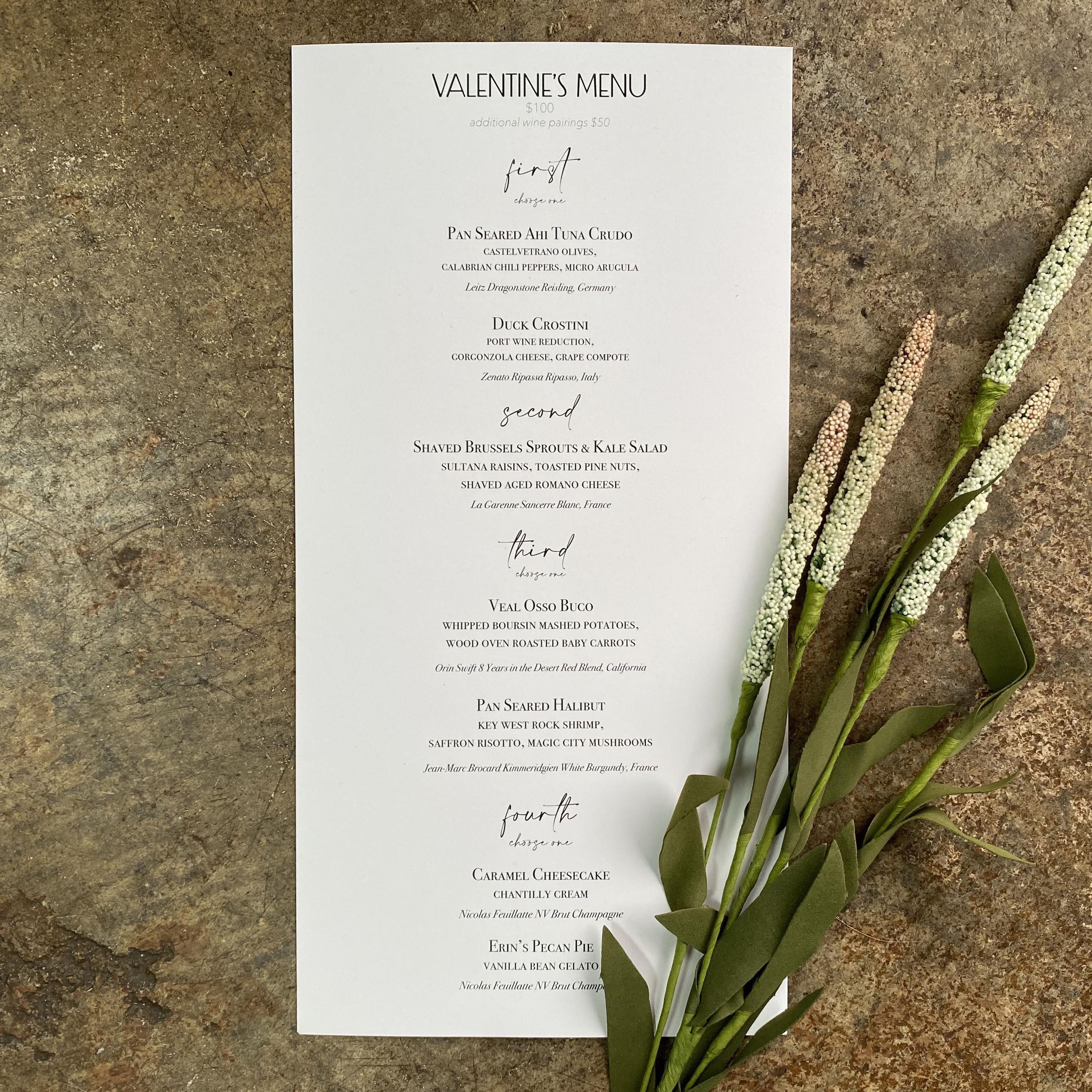 Catering menu