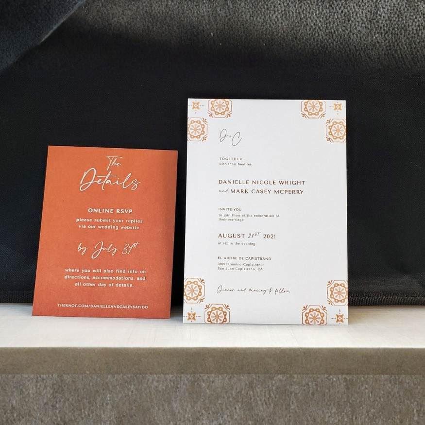 Print invitations postcard style 5x7 and announcement