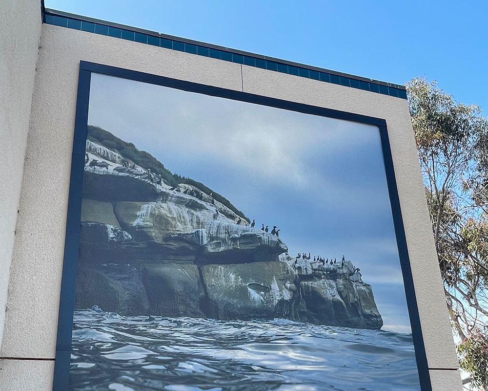 image on exterior wall