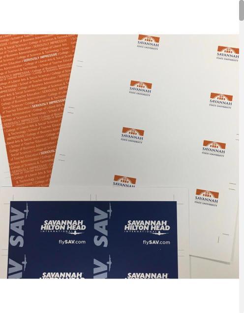Printed logo sheets for Savannah organizations