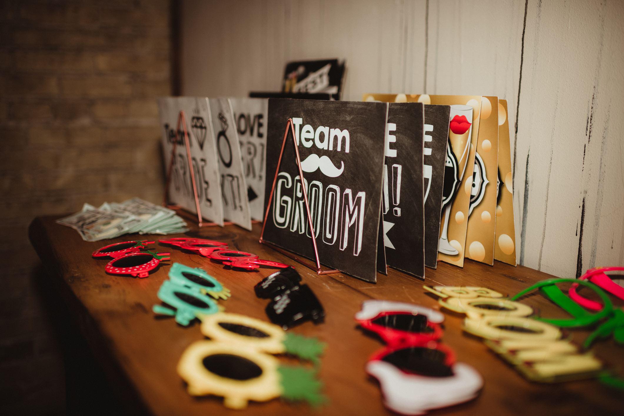 Themed photo booth and props