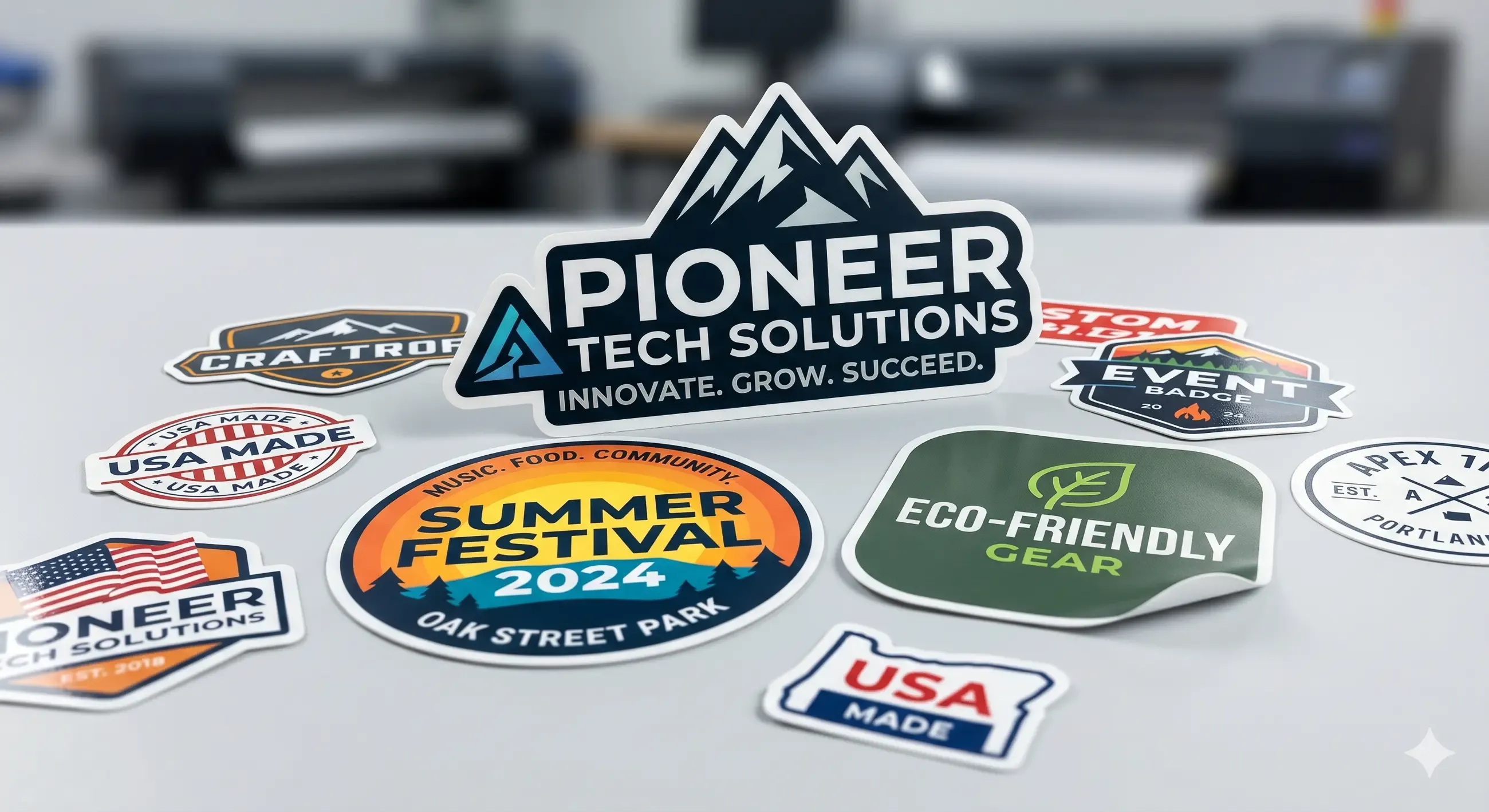 Custom promotional stickers