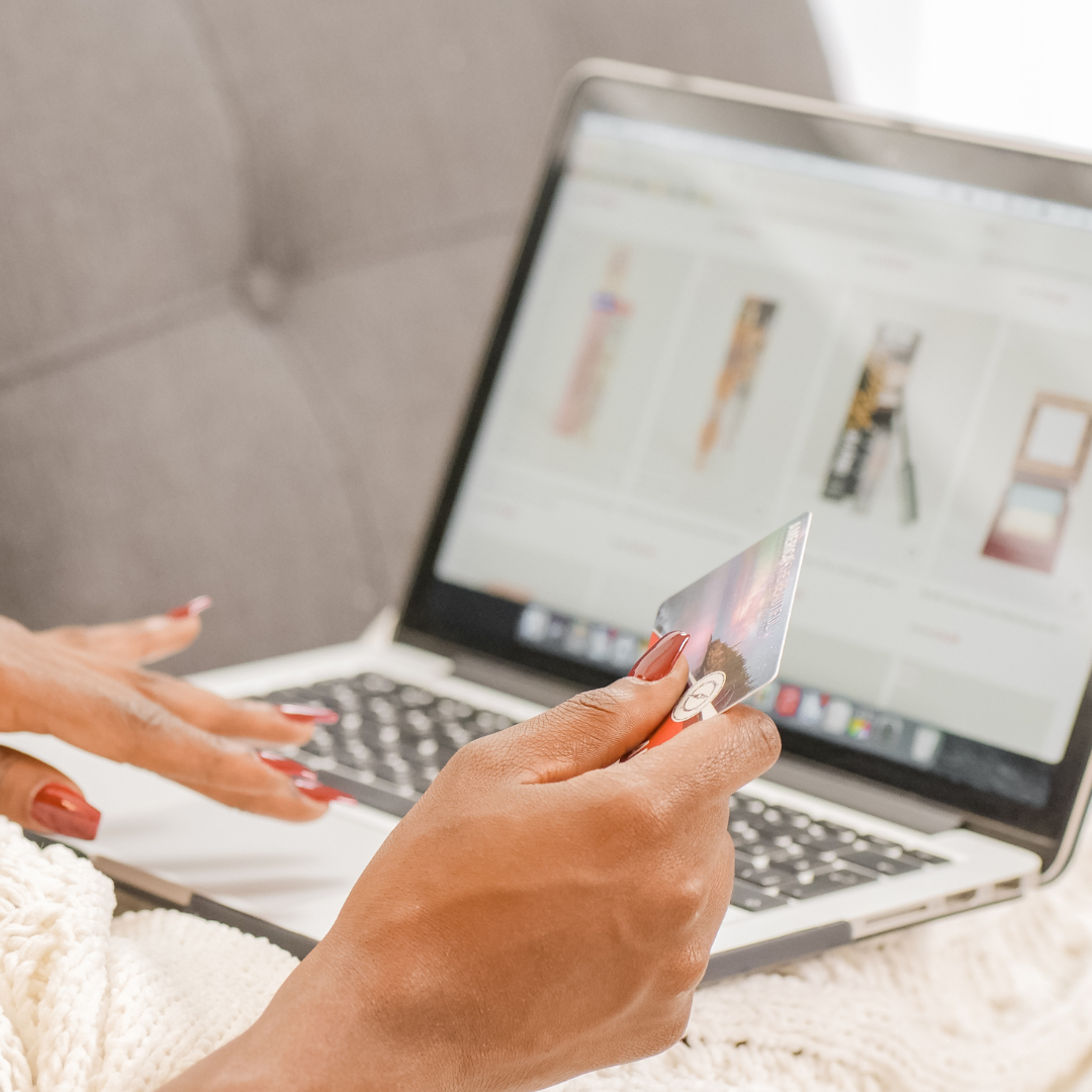 woman shopping online