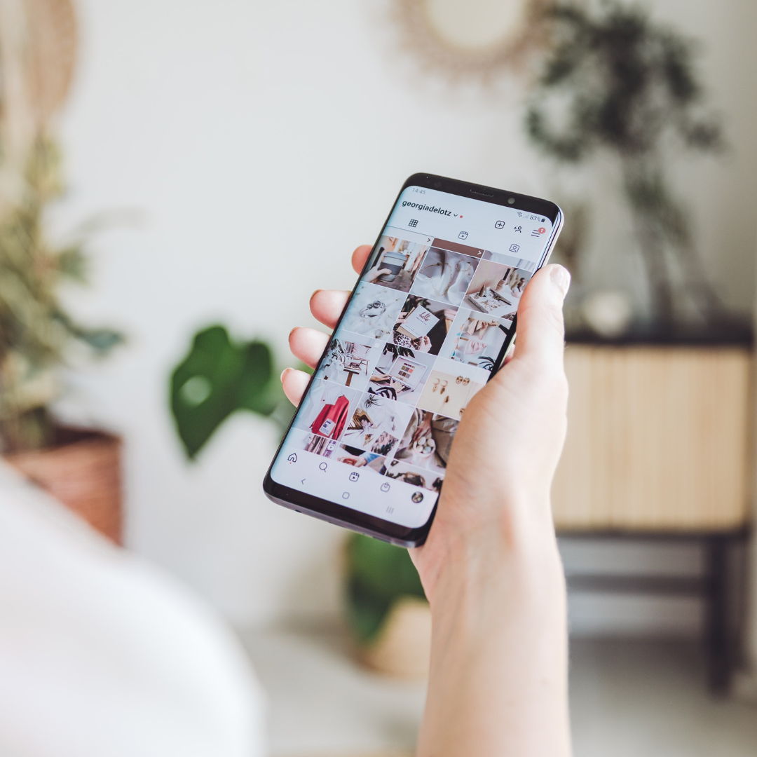 person looking at phone
