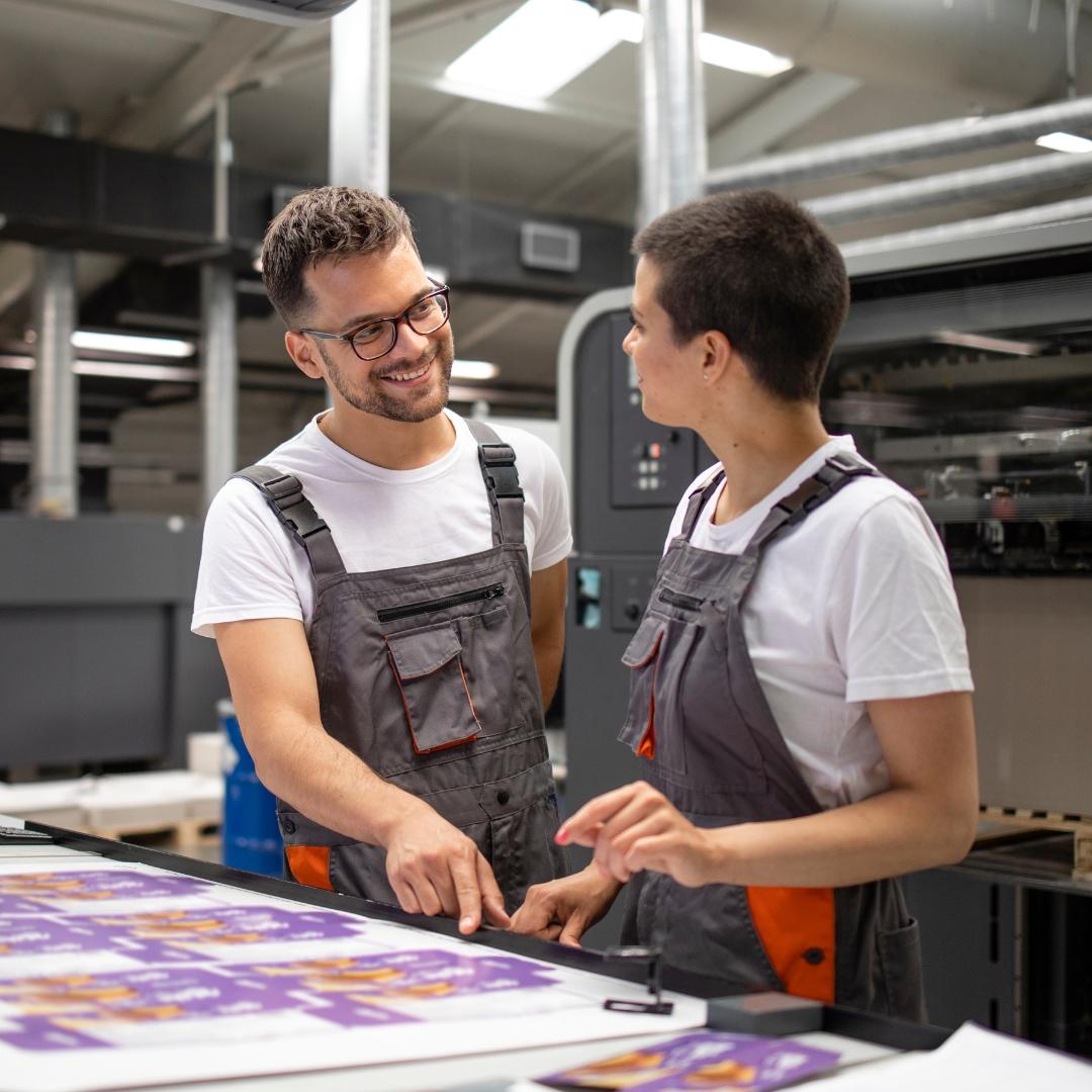 two printers working together on a large scale project