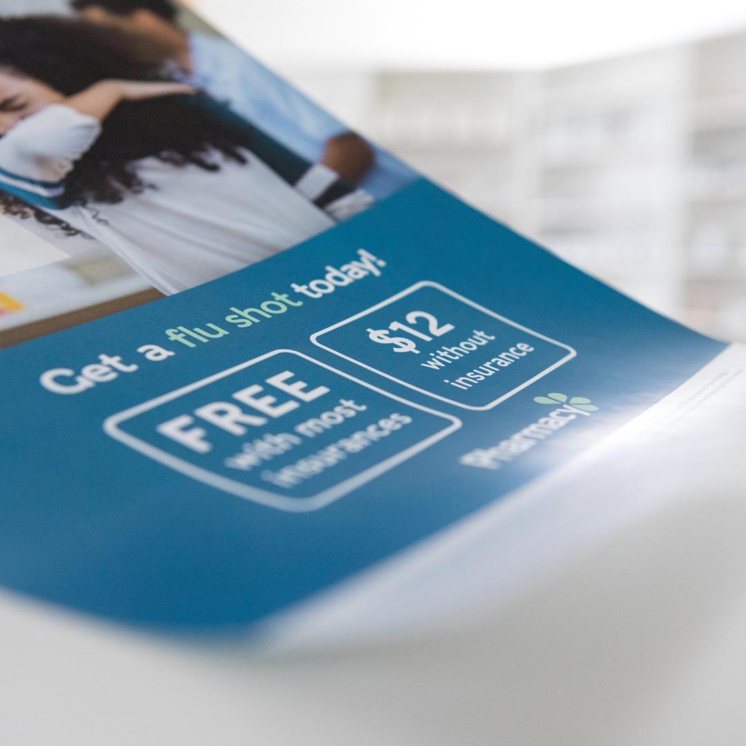 bottom of a brochure showing deals