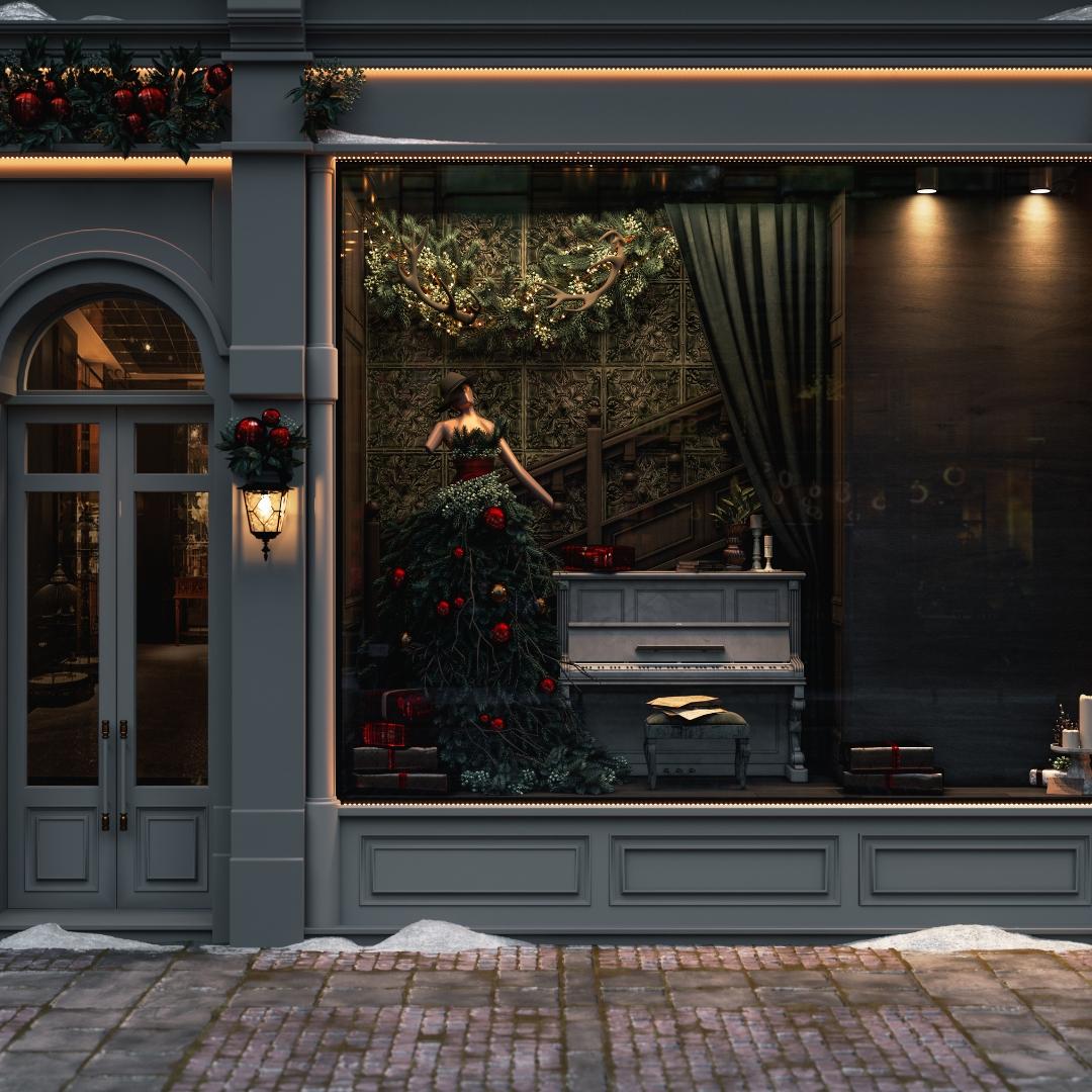 beautiful window display