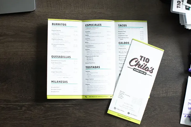 Restaurant brochure