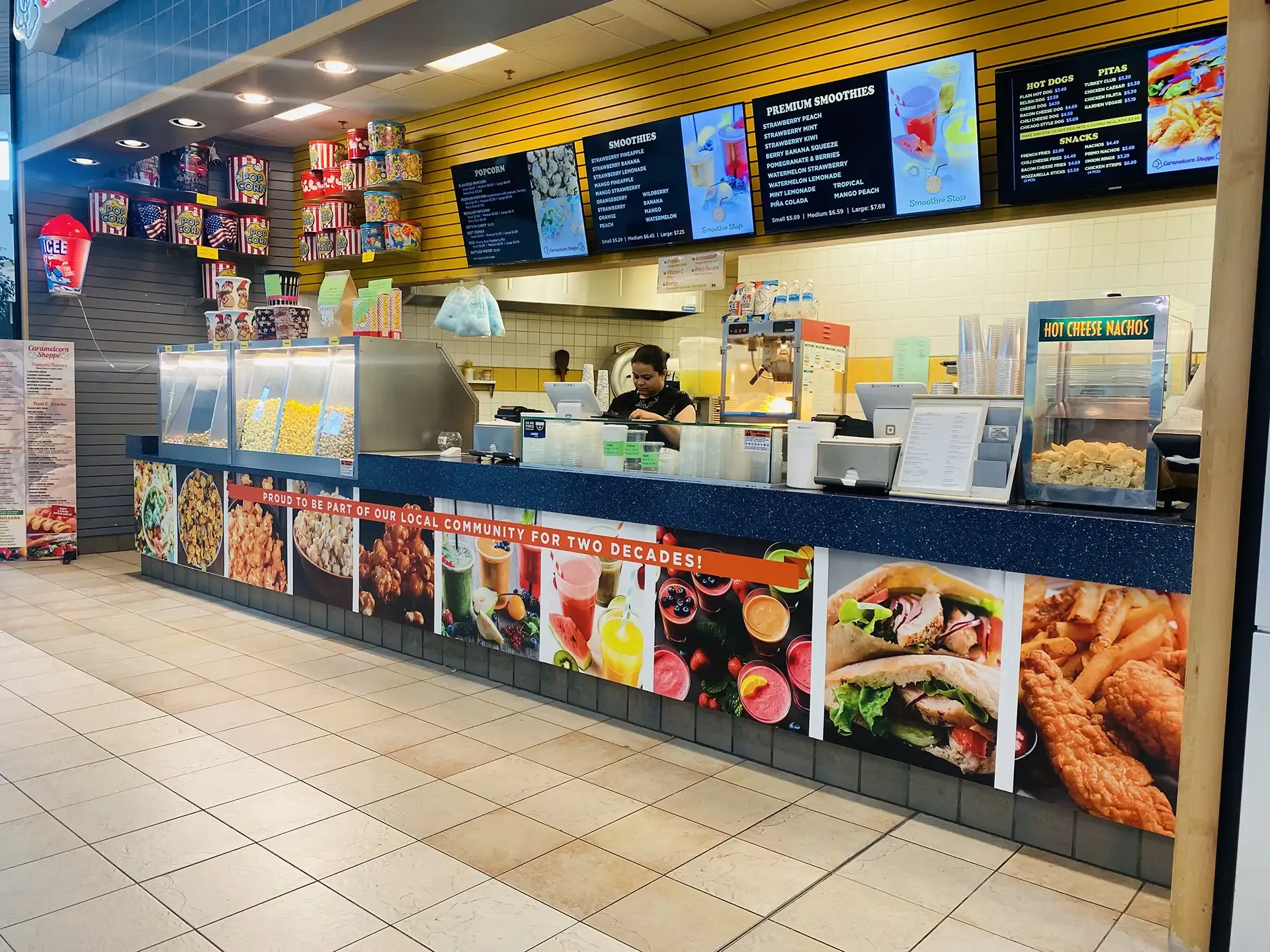 Restaurant signage at AlphaGraphics North Liberty