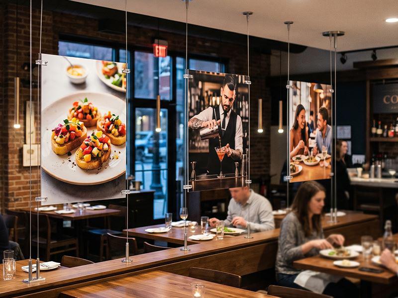 Restaurant menu display