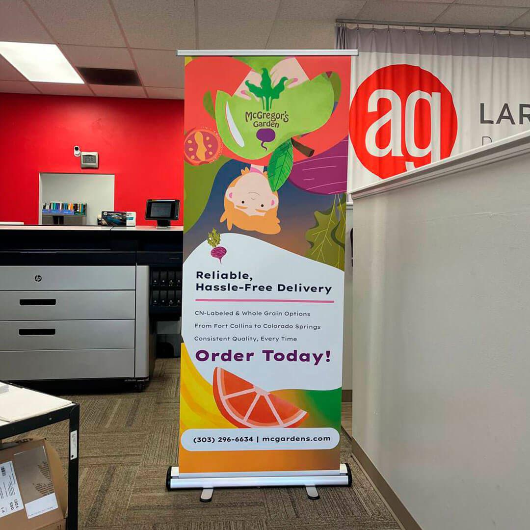 Food Delivery Service Roll-Up Banner for Conference