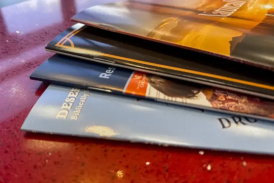 Saddle stitched booklets at AlphaGraphics