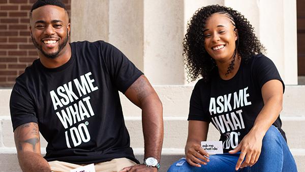 Screen printed matching tee shirts