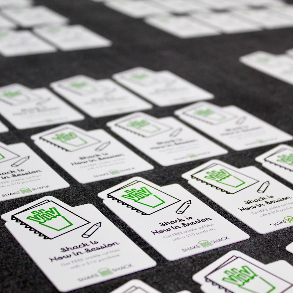 Shake Shack Die Cut Cards