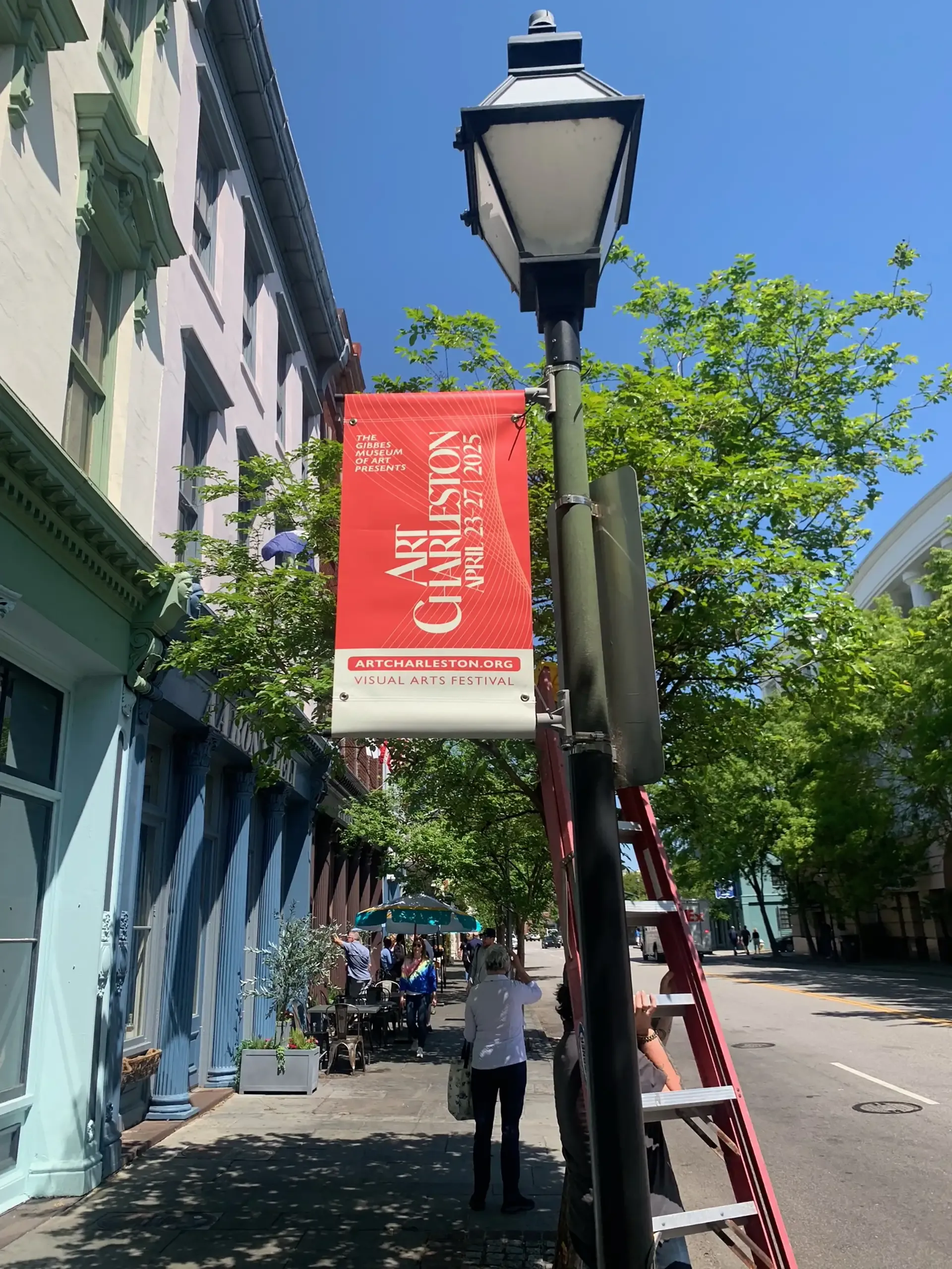 Sidewalk signs at AlphaGraphics Charleston