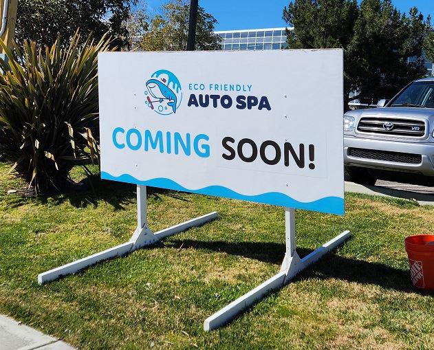 Sled Wood Sign - Eco Spa