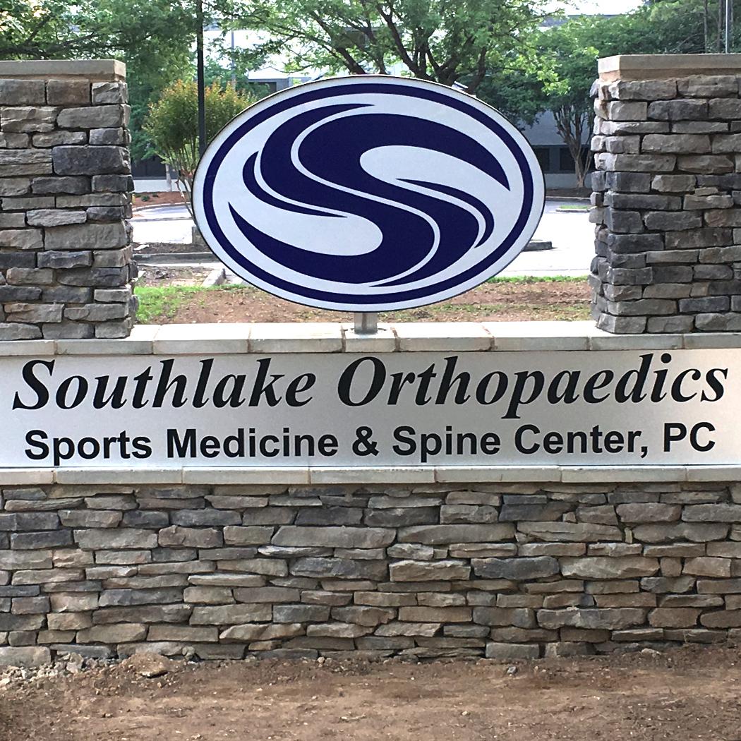 Stone and Metal Monument Sign