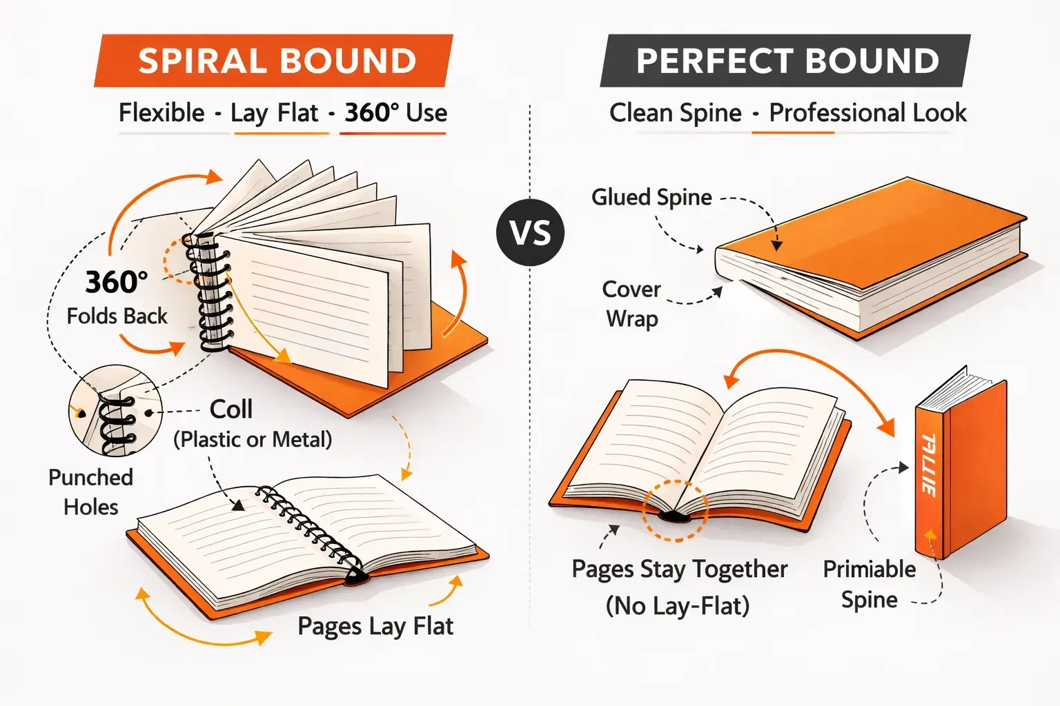 Spiral Bound vs. Perfect Bound: Which One Is Right for Your Project?