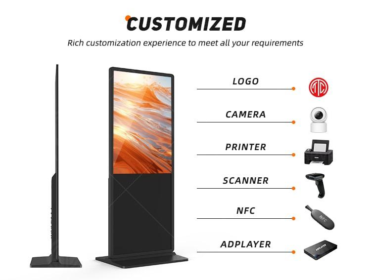 Stand alone LCD digital touch screen signage display 3