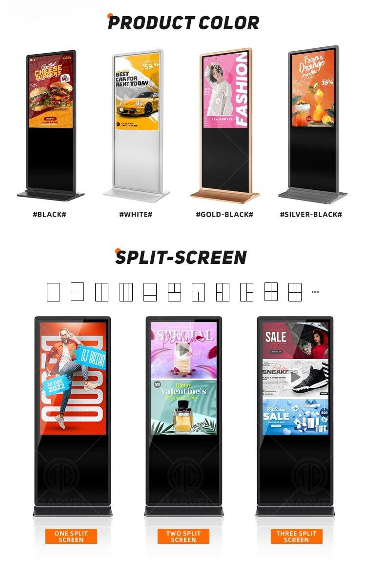 Stand alone LCD digital touch screen signage display 4
