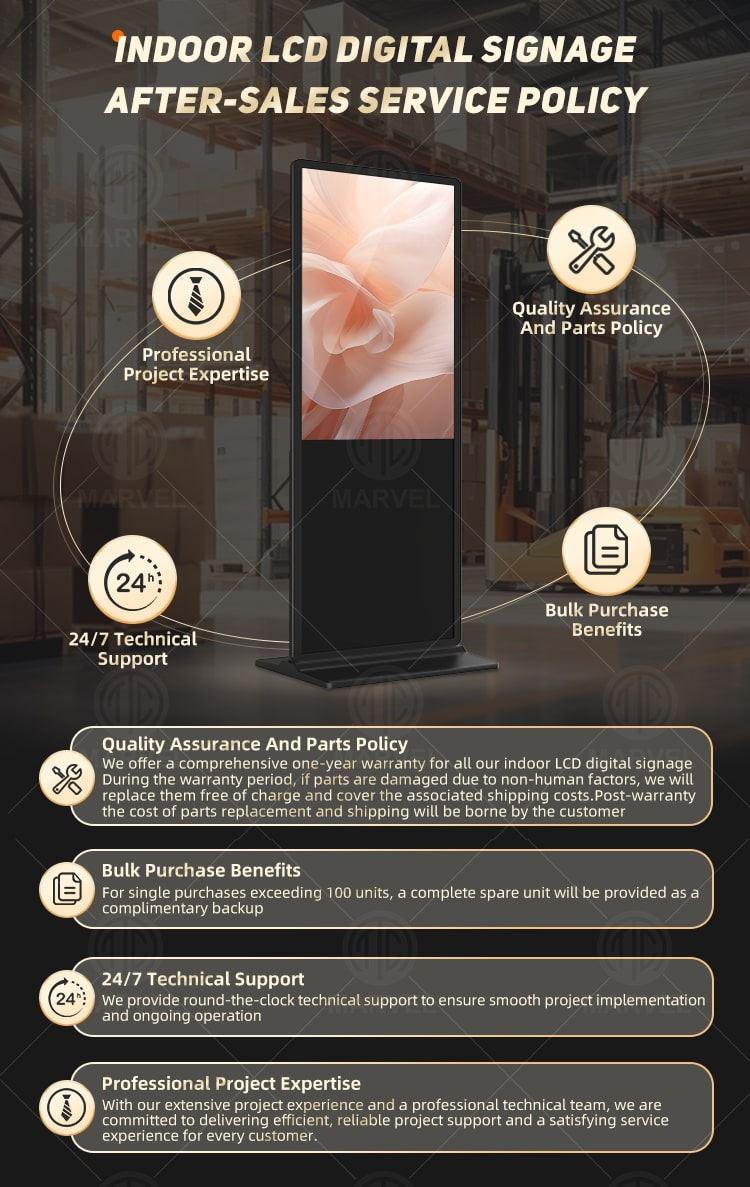 Stand alone LCD digital touch screen signage display 6