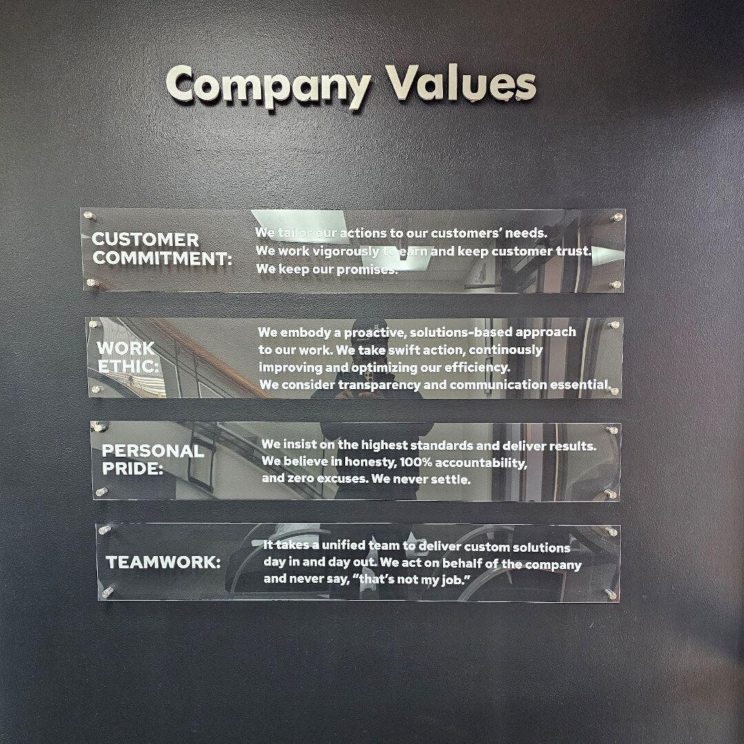 Wall Sign with Standoffs