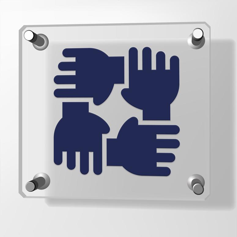 Standoff graphics display materials