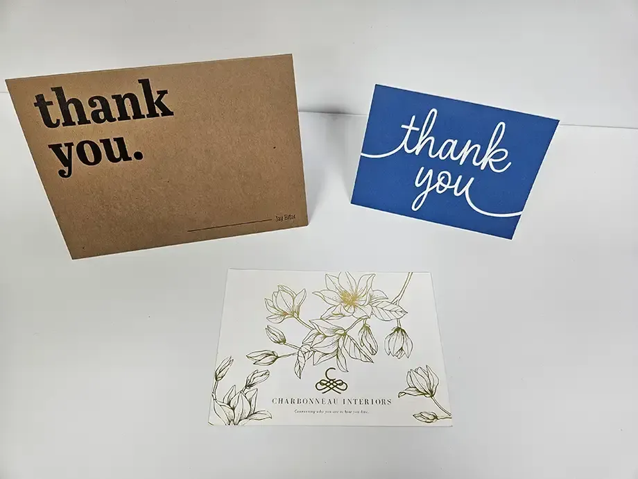 Thank you and note cards at AlphaGraphics The Woodlands