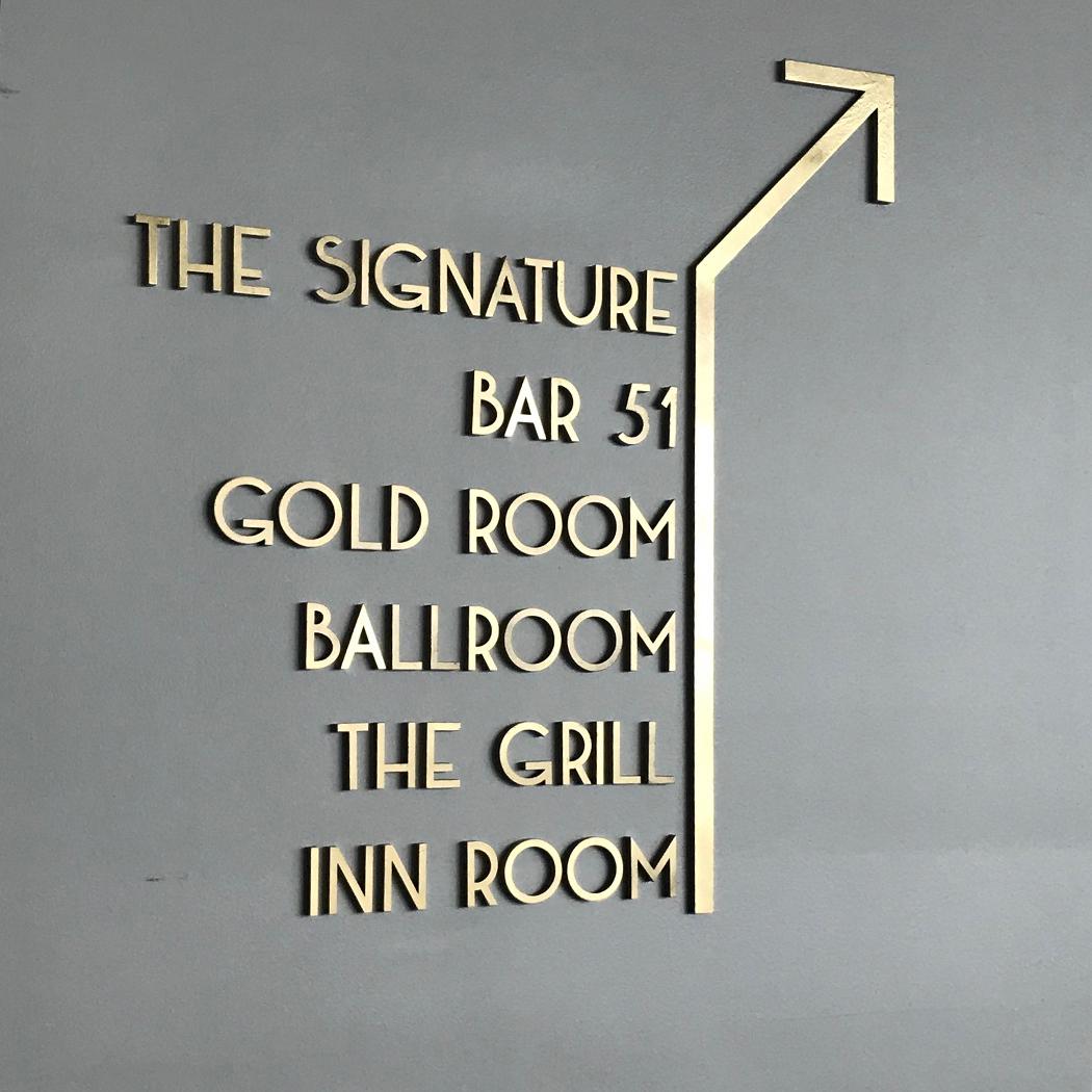 Metal Directional Letters