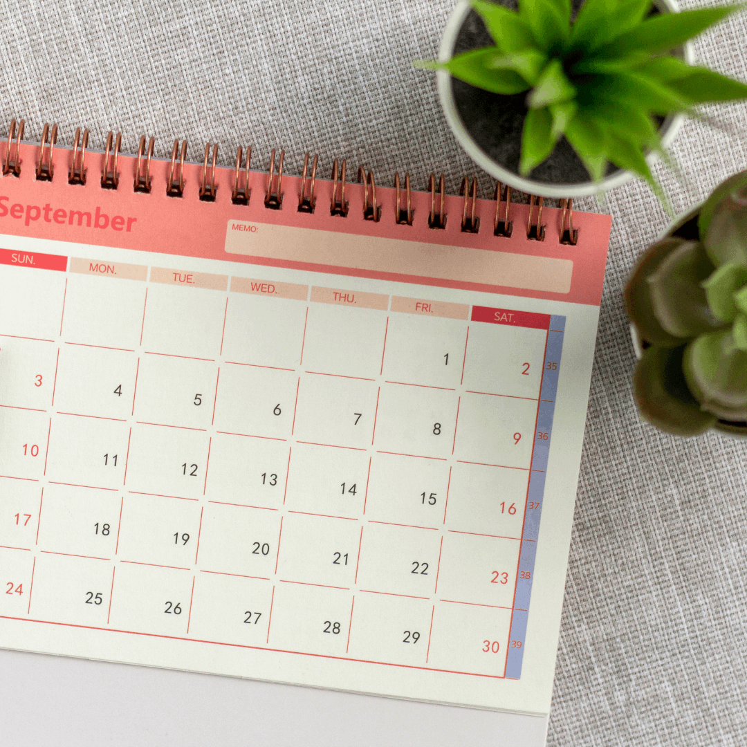 photo of calendar