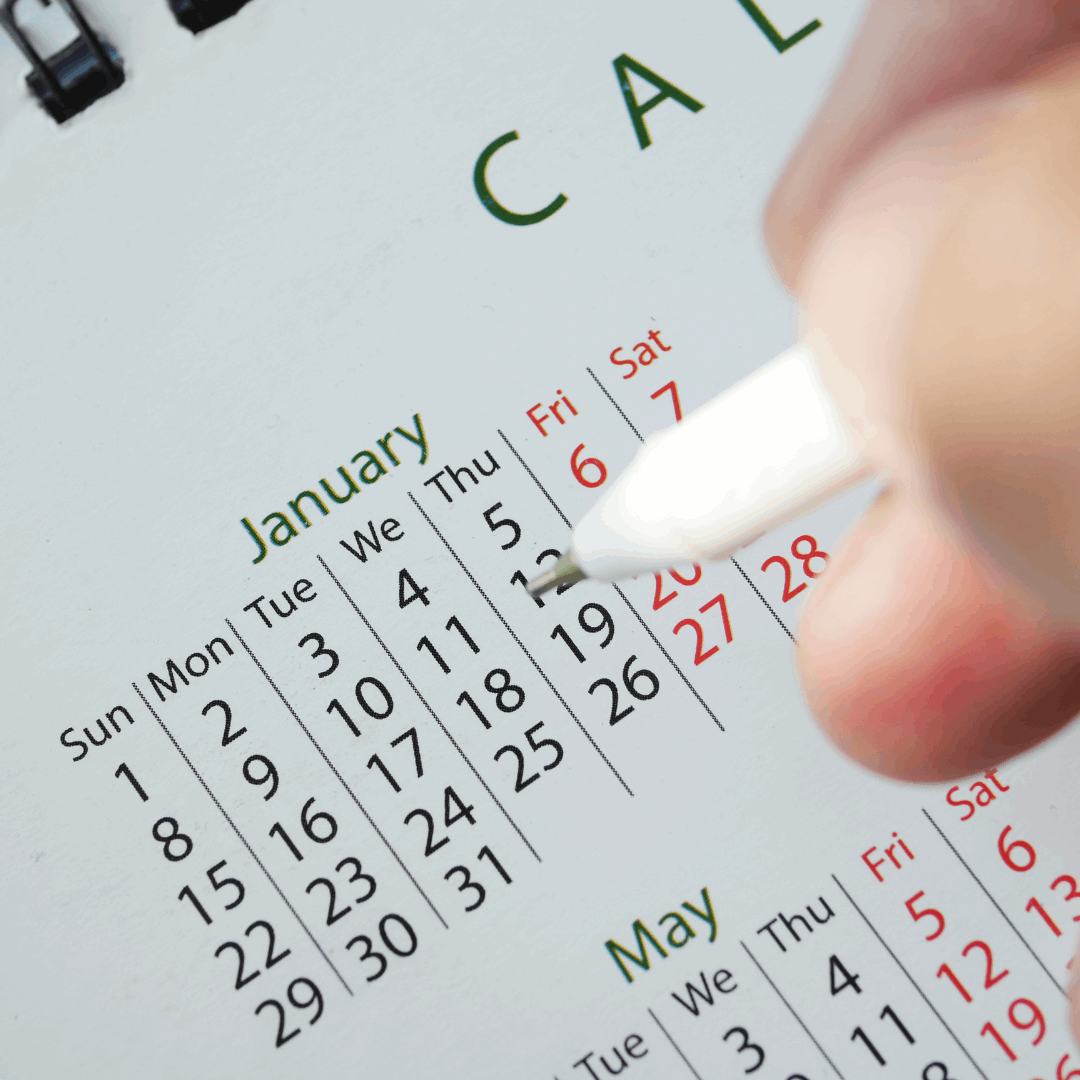 photo of calendar